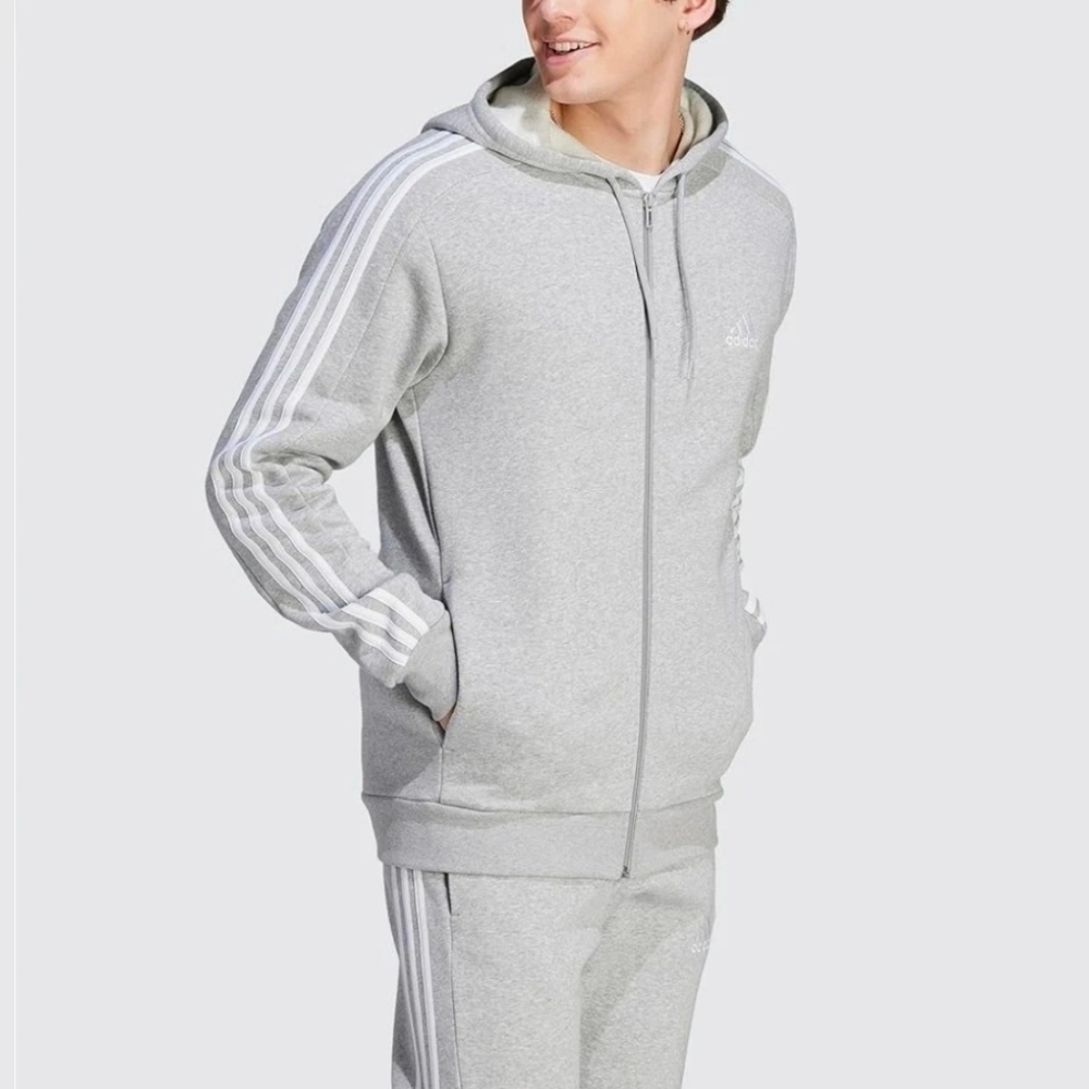 New Adidas Essential Hoodie Full Zip Men's
